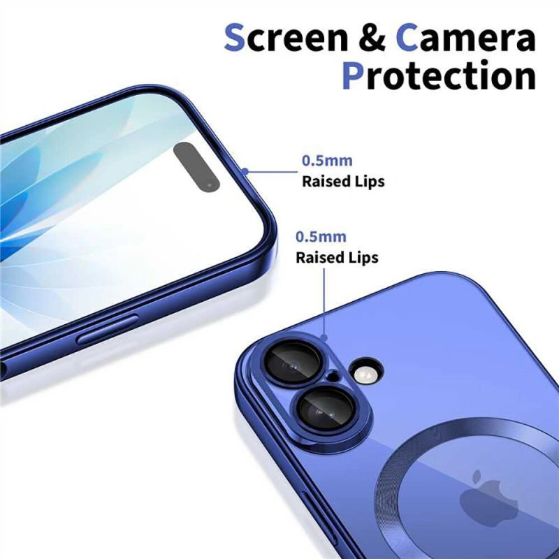 Tech-Protect MagFlex MagSafe dėklas, skirtas Apple iPhone 17, Shiny Mist Blue