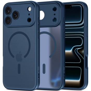 Tech-Protect BasicMag MagSafe dėklas, skirtas Apple iPhone 17 Pro, matinio tamsiai mėlyno