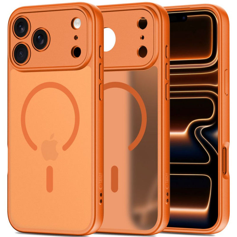 Tech-Protect BasicMag MagSafe dėklas, skirtas Apple iPhone 17 Pro Max, matte Cosmic Orange