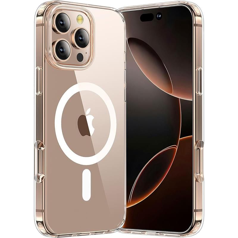 Tech-Protect TP Flex MagSafe dėklas, skirtas Apple iPhone 16 Pro Max, permatomas