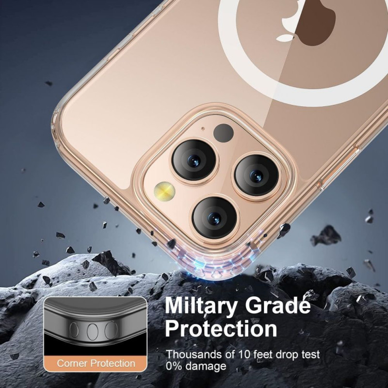 Tech-Protect TP Flex MagSafe dėklas, skirtas Apple iPhone 16 Pro Max, permatomas