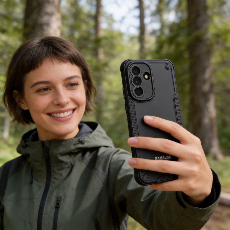 Tech-Protect atsparus apsauginis dėklas skirtas Samsung Galaxy A57 5G, matinė juoda