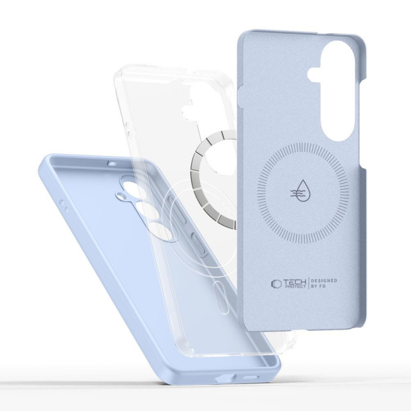 Tech-Protect silikoninis MagSafe dėklas skirtas Samsung Galaxy S26, Sky Blue