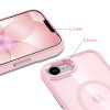Tech-Protect Magmat MagSafe dėklas, skirtas Apple iPhone 16e / 17e, Soft Pink/clear