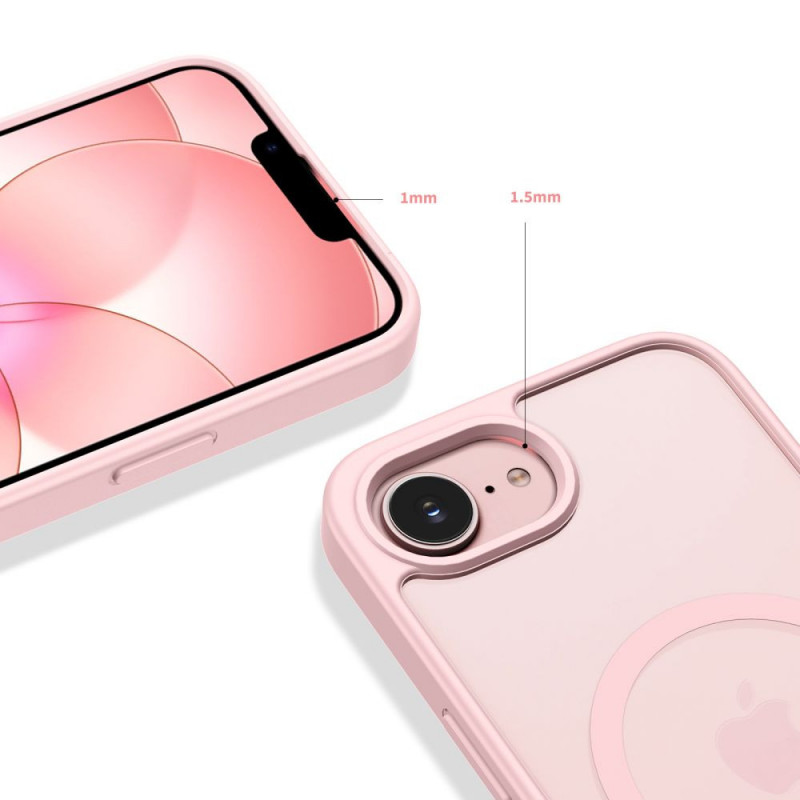 Tech-Protect BasicMag MagSafe dėklas, skirtas Apple iPhone 16e / 17e, matinės Soft Pink spalvos