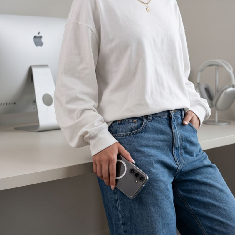 Tech-Protect FlexAir Hybrid MagSafe dėklas Samsung Galaxy A17 / A18 4G / 5G permatomas
