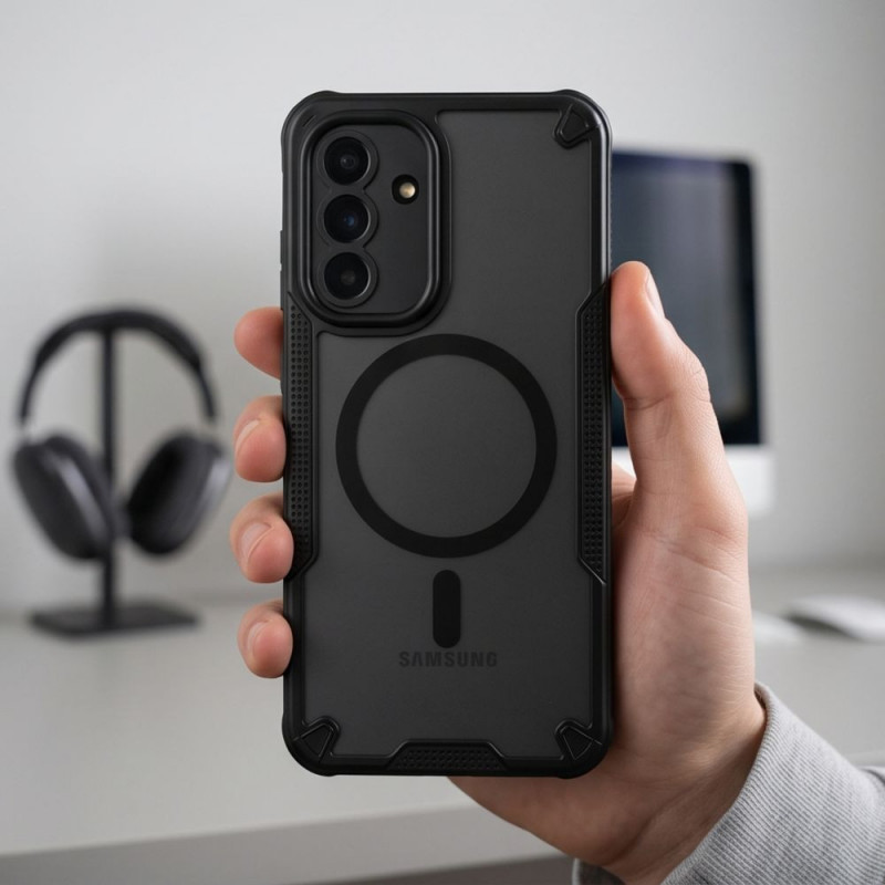 Tech-Protect Rugged Shield MagSafe dėklas Samsung Galaxy A17 / A18 / A26 4G / 5G matinė juoda
