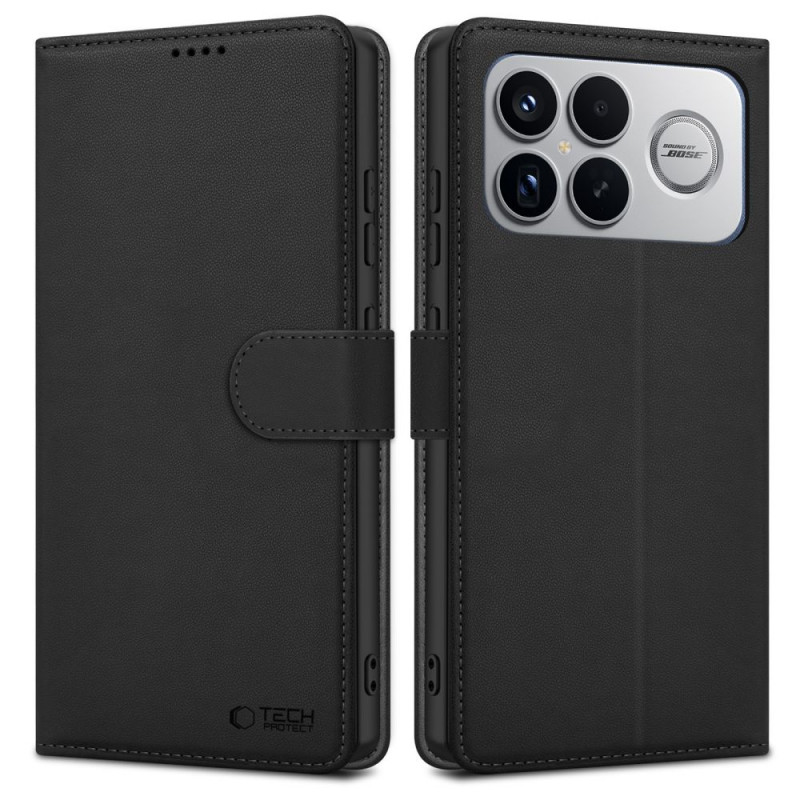 Tech-Protect piniginės tipo dėklas Xiaomi Poco F8 Ultra, juodas