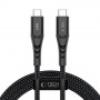 Tech-Protect Ultraboost UB11T USB-C–USB-C kabelis PD 240W, 200 cm, juodas