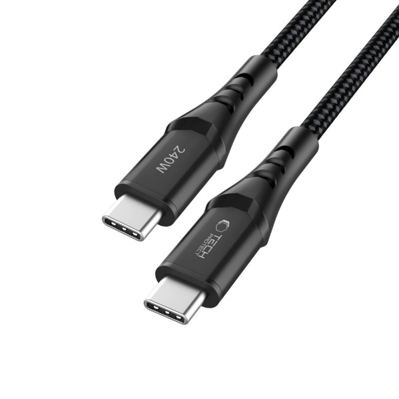 Tech-Protect Ultraboost UB11T USB-C–USB-C kabelis PD 240W, 200 cm, juodas