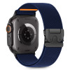Tech-Protect Nylon Clasp laikrodžio dirželis, skirtas Apple Watch 6 / 7 / 8 / 9 / 10 / SE / Ultra 1 / 2 44/45/46/49 mm, Navy