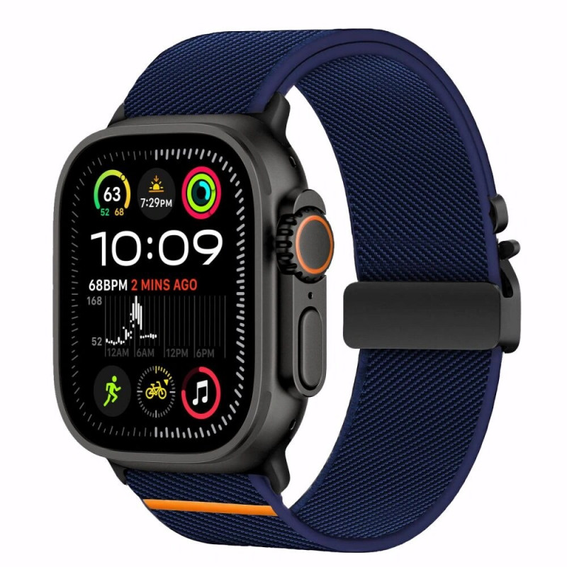 Tech-Protect Nylon Clasp laikrodžio dirželis, skirtas Apple Watch 6 / 7 / 8 / 9 / 10 / SE / Ultra 1 / 2 44/45/46/49 mm, Navy