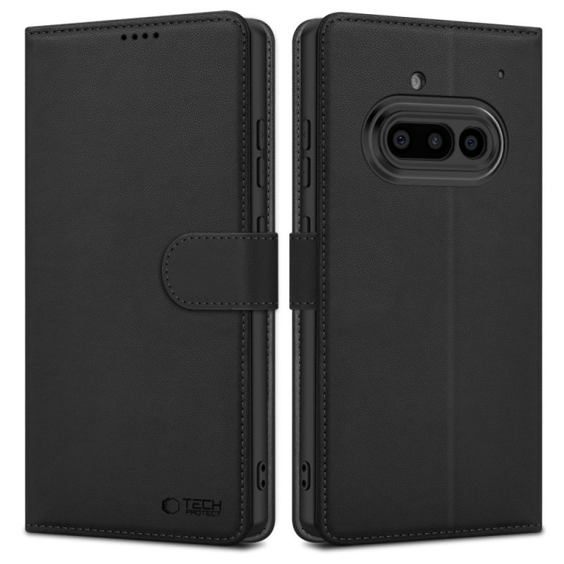 Tech-Protect piniginės tipo dėklas skirtas Nothing Phone 3a, matinė juoda