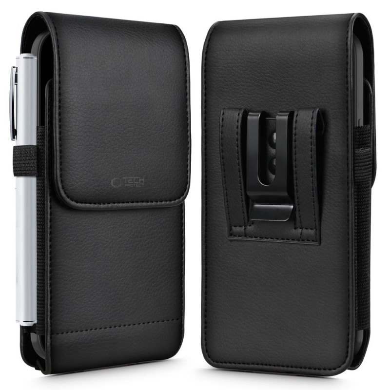 Tech-Protect SM75 universali telefono dėklė su sagtimi 5,8–6,8 colių išmaniesiems telefonams, juoda