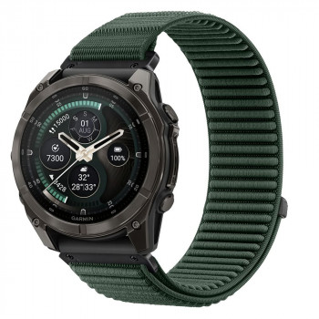 Tech-Protect NylonLoop Garmin Fenix 5X / 5X Plus / 6X / 6X Pro / 7X / 8 / 8 Pro / 9 / 9 Pro laikrodžio apyrankė (51 mm), Military Green