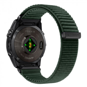 Tech-Protect NylonLoop Garmin Fenix 5X / 5X Plus / 6X / 6X Pro / 7X / 8 / 8 Pro / 9 / 9 Pro laikrodžio apyrankė (51 mm), Military Green
