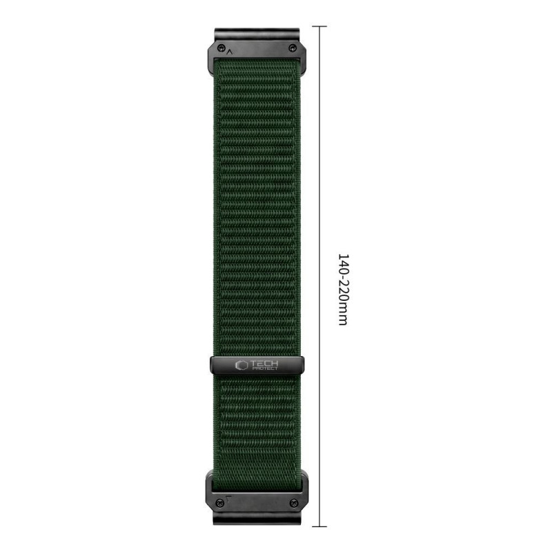 Tech-Protect NylonLoop Garmin Fenix 5X / 5X Plus / 6X / 6X Pro / 7X / 8 / 8 Pro / 9 / 9 Pro laikrodžio apyrankė (51 mm), Military Green