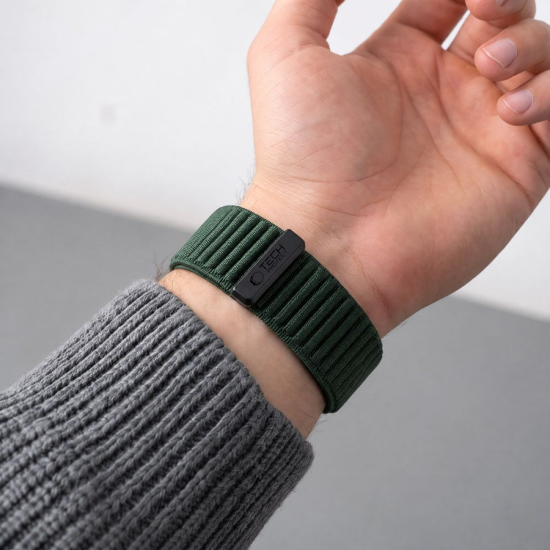 Tech-Protect NylonLoop Garmin Fenix 5X / 5X Plus / 6X / 6X Pro / 7X / 8 / 8 Pro / 9 / 9 Pro laikrodžio apyrankė (51 mm), Military Green