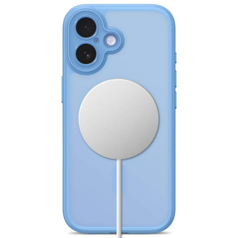 Tech-Protect MagPeak MagSafe CC dėklas, skirtas Apple iPhone 17, matinis Mist Blue