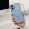 Tech-Protect MagPeak MagSafe CC dėklas, skirtas Apple iPhone 17, matinis Mist Blue
