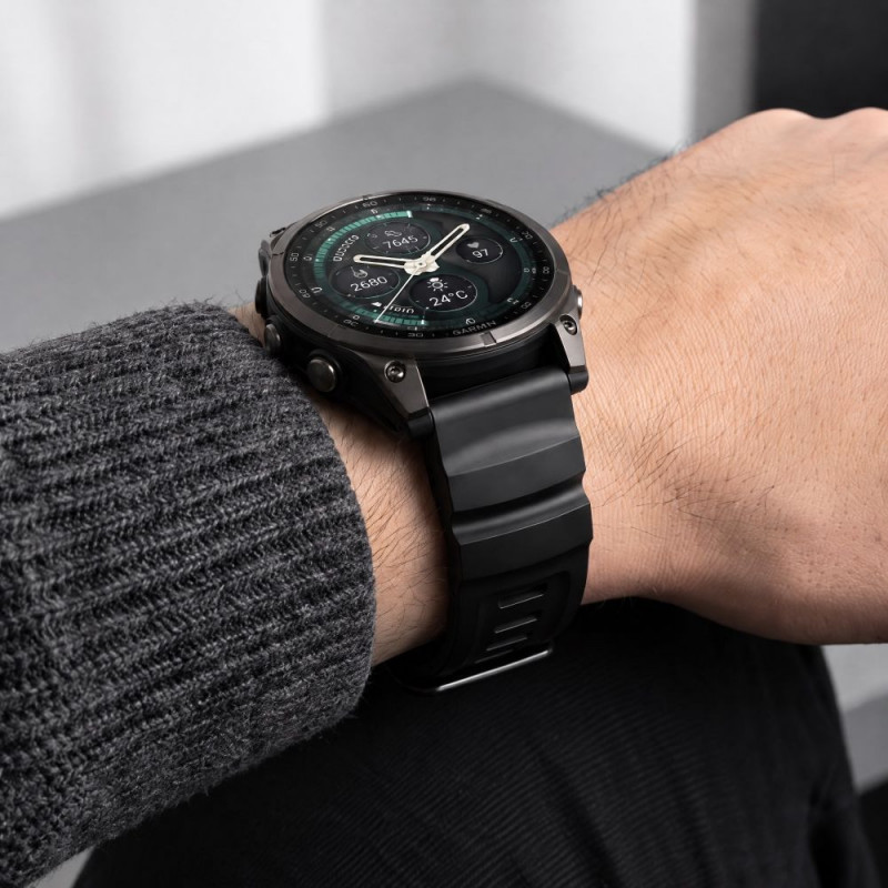 Tech-Protect Motion Garmin Fenix 5X / 5X Plus / 6X / 6X Pro / 7X / 8 / 8 Pro / 9 / 9 Pro laikrodžio apyrankė (47 mm), juoda