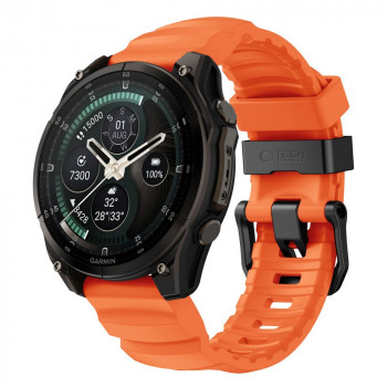 Tech-Protect Motion Garmin Fenix 5X / 5X Plus / 6X / 6X Pro / 7X / 8 / 8 Pro / 9 / 9 Pro laikrodžio dirželis (47 mm), Signal Orange