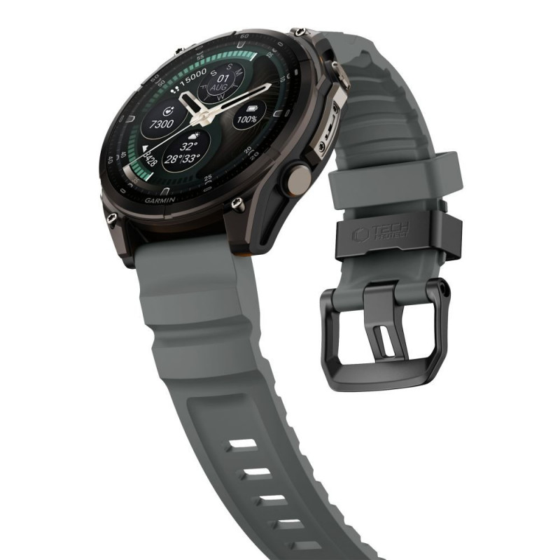 Tech-Protect Motion Garmin Fenix 5X / 5X Plus / 6X / 6X Pro / 7X / 8 / 8 Pro / 9 / 9 Pro laikrodžio apyrankė (51 mm), Storm Grey
