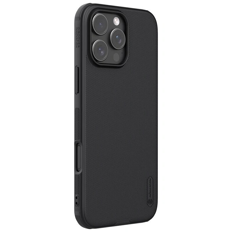 Nillkin Super Frosted Shield Pro dėklas, skirtas Apple iPhone 16 Pro, juodas
