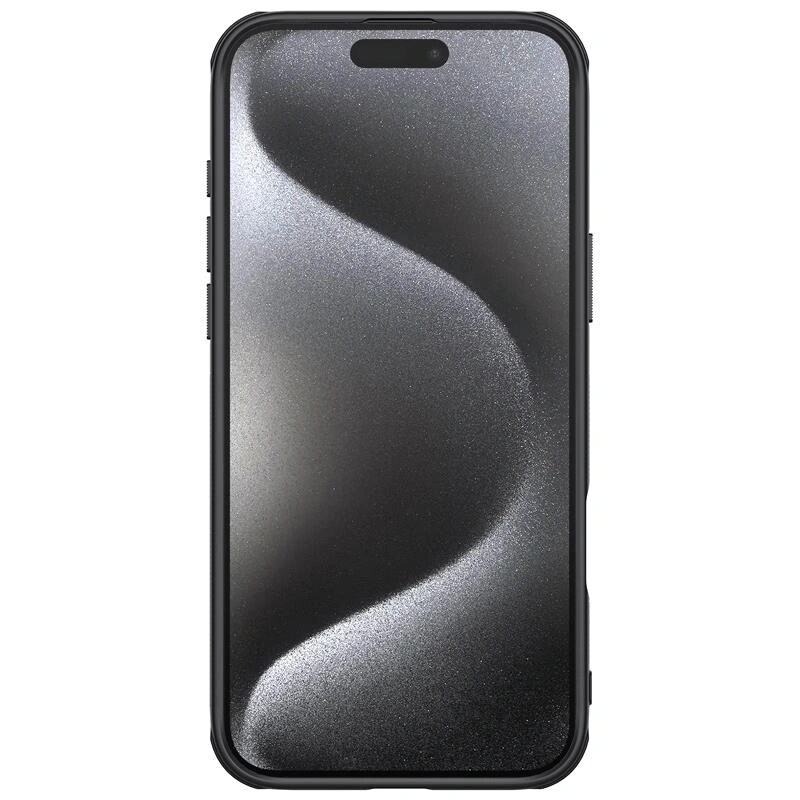 Nillkin Super Frosted Shield Pro dėklas, skirtas Apple iPhone 16 Pro, juodas