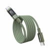 Choetech XCC-1068 PD 60W USB-C – USB-C kabelis su ekranu, 1,2 m, žalias