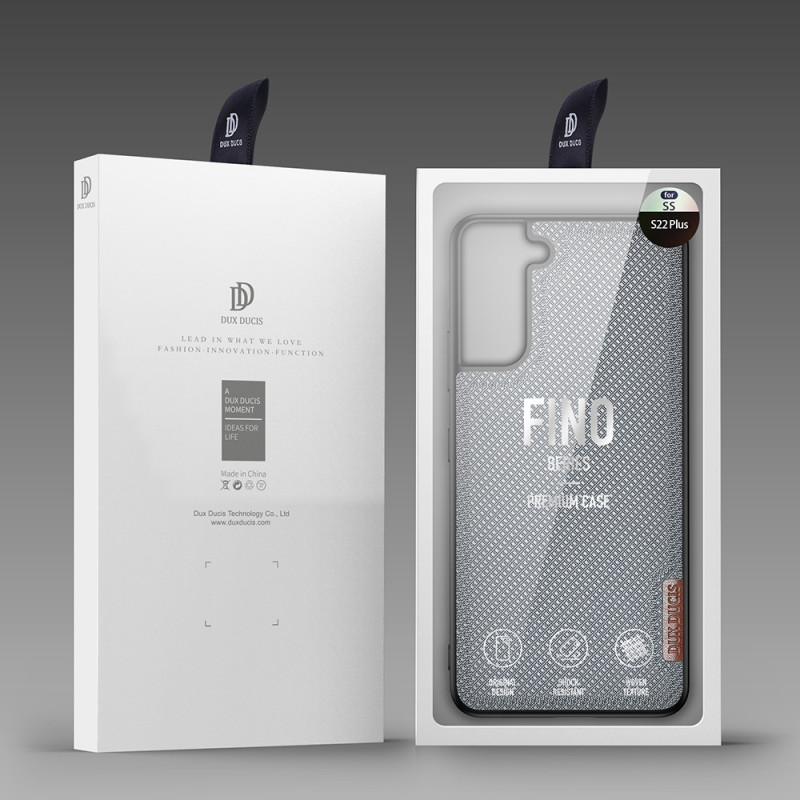 Dux Ducis Fino nailono dėklas, skirtas Samsung Galaxy S22+ (S22 Plus), mėlynas