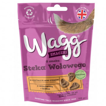 Wagg jautienos steiko skonio šunų skanėstas, 125 g