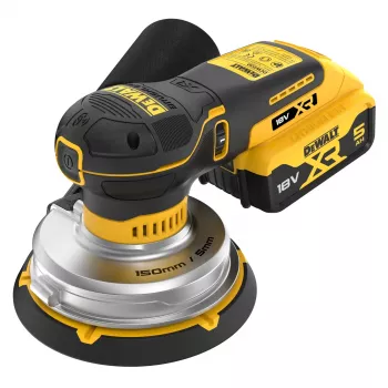 DeWalt DCW230P2-QW 150 mm akumuliatorinis ekscentrinis šlifuoklis