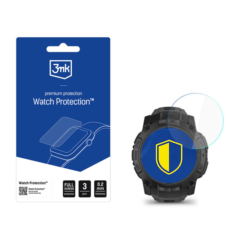 3MK FlexibleGlass Watch Garmin Instinct 3 Tactical Edition 50 mm hibridinė ekrano apsauga