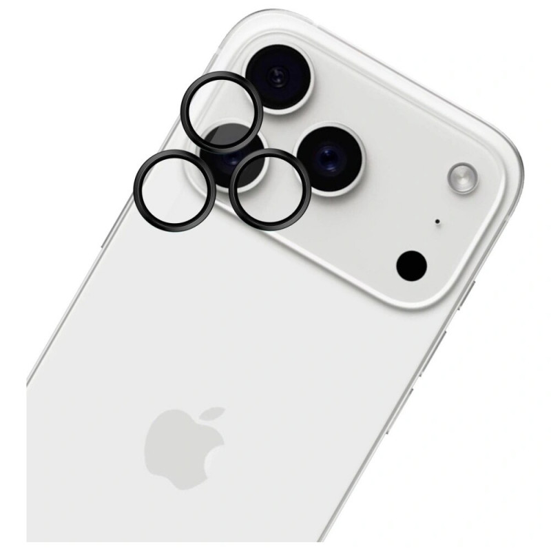 3MK HARDY Lens Protection Pro fotoaparato objektyvo apsauginis stiklas, skirtas Apple iPhone 17 Pro / 17 Pro Max, juodas