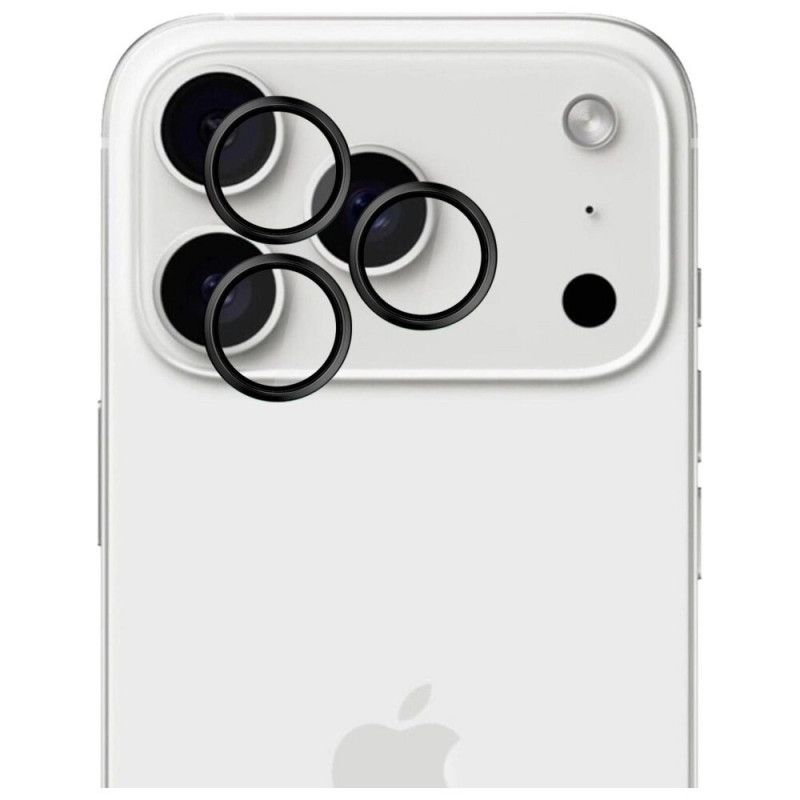 3MK HARDY Lens Protection Pro fotoaparato objektyvo apsauginis stiklas, skirtas Apple iPhone 17 Pro / 17 Pro Max, juodas