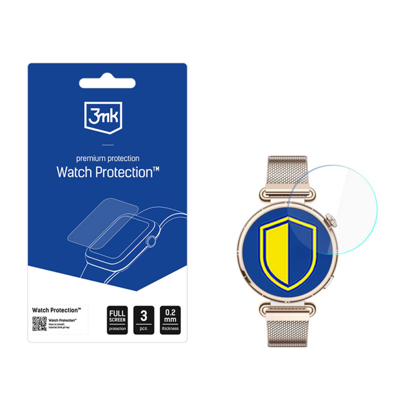 3MK FlexibleGlass Watch hibridinė stiklo ekrano apsauga skirtas Huawei Watch GT 6 41 mm
