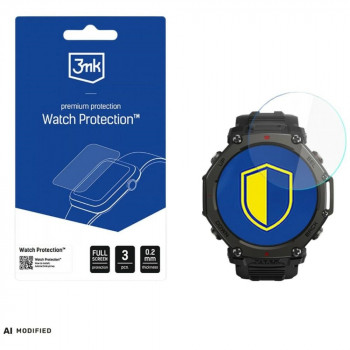 3mk FlexibleGlass Watch hibridinė ekrano apsauga Amazfit T-Rex 3 Pro 48 mm