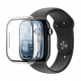 AmazingThing Radix FullGuard stiklo ekrano apsauga su dėklu, skirta Apple Watch Series 11 46 mm, permatoma