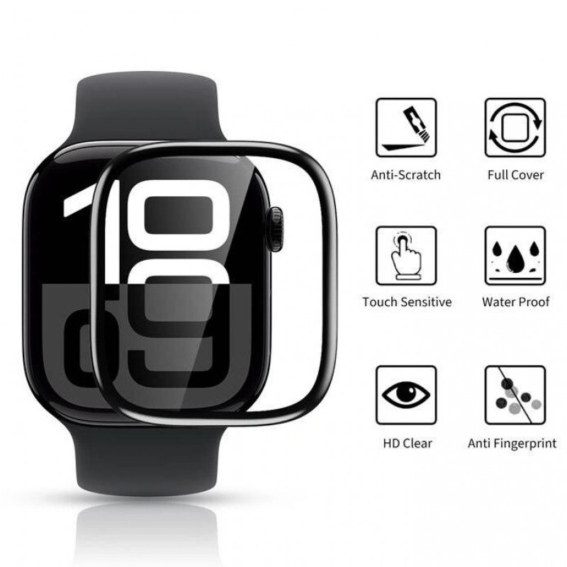 Tech-Protect Glass Flex+ THP4226 hibridinis stiklas skirtas Huawei Watch Fit 3 / 4 (2 vnt.), juodas