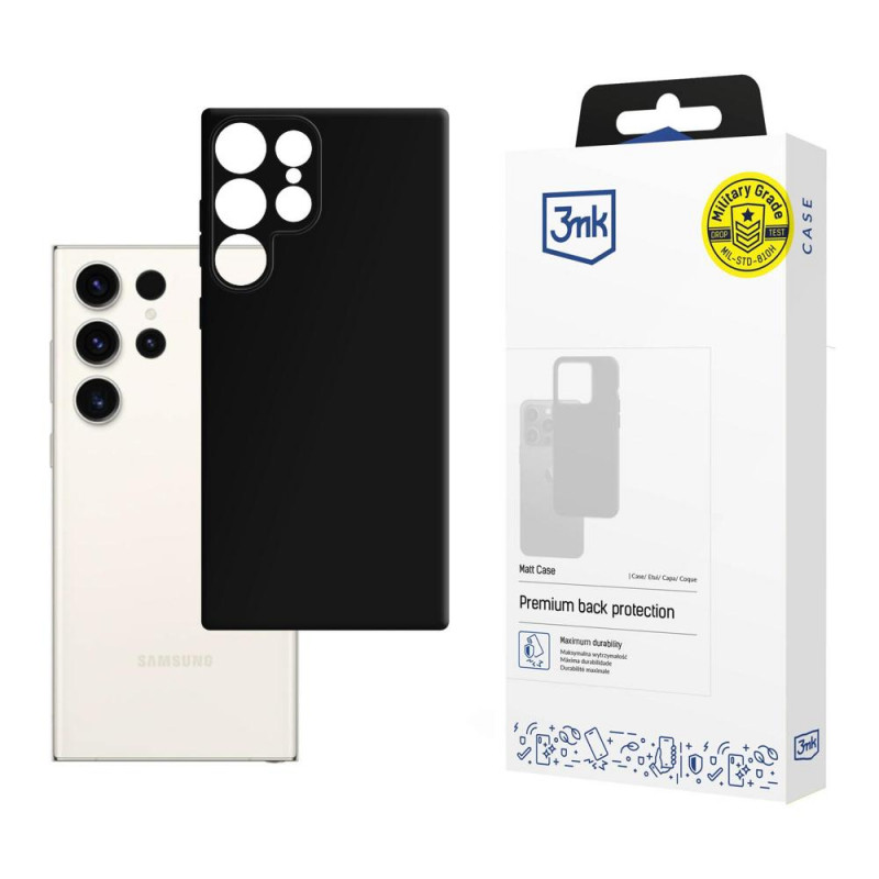 3MK Matt Case Samsung Galaxy S24 Ultra, juodas
