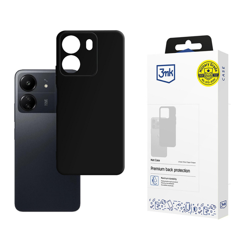 3MK Matt Case, skirta Xiaomi Redmi 13C / POCO C65, juodas