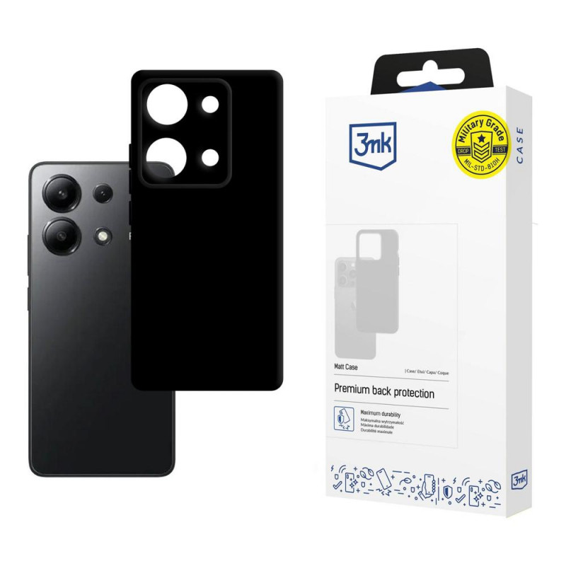 3MK Matt Case, skirta Xiaomi Redmi Note 13 4G, juodas
