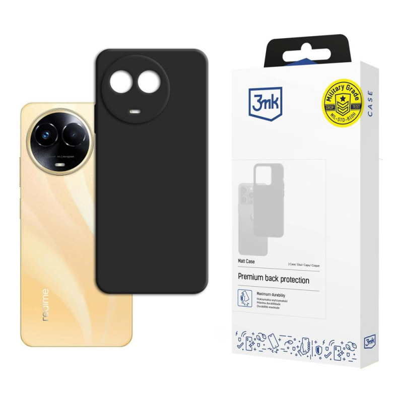 3MK Matt Case, skirta Realme 11 5G, juodas