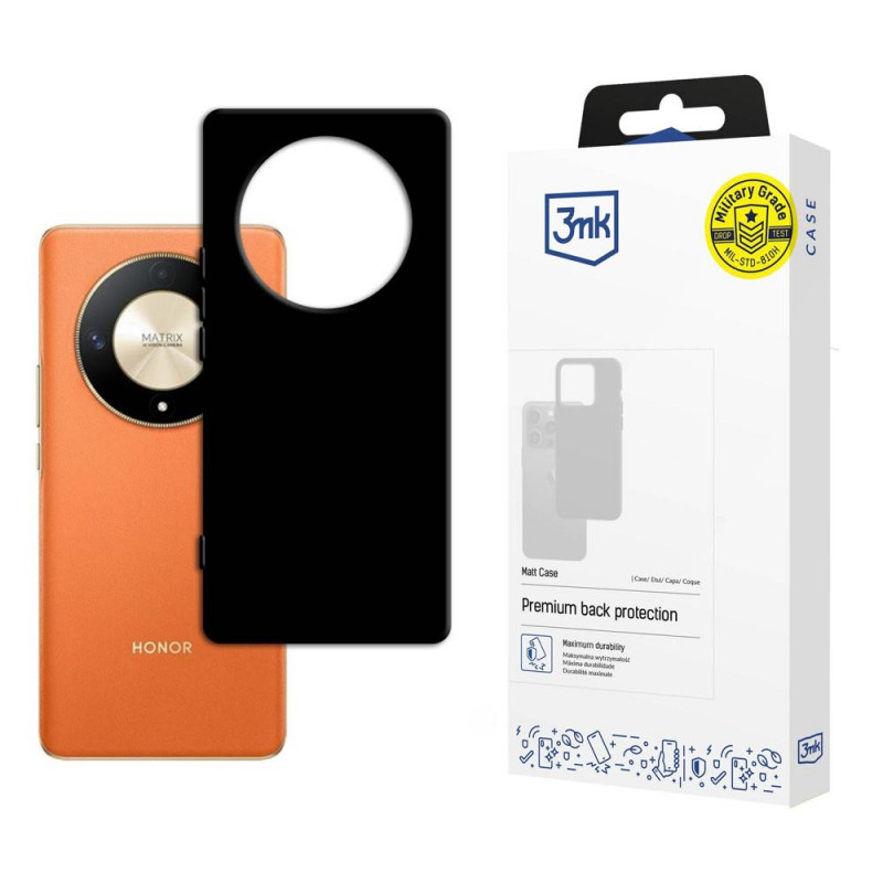 3MK Matt Case, skirtas Honor Magic 6 Lite 5G, juodas