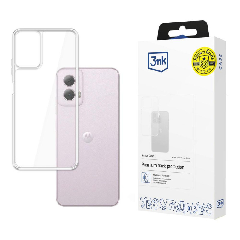 3MK Armor Case išmaniojo telefono dėklas skirtas Motorola Moto G 5G 2024, permatomas