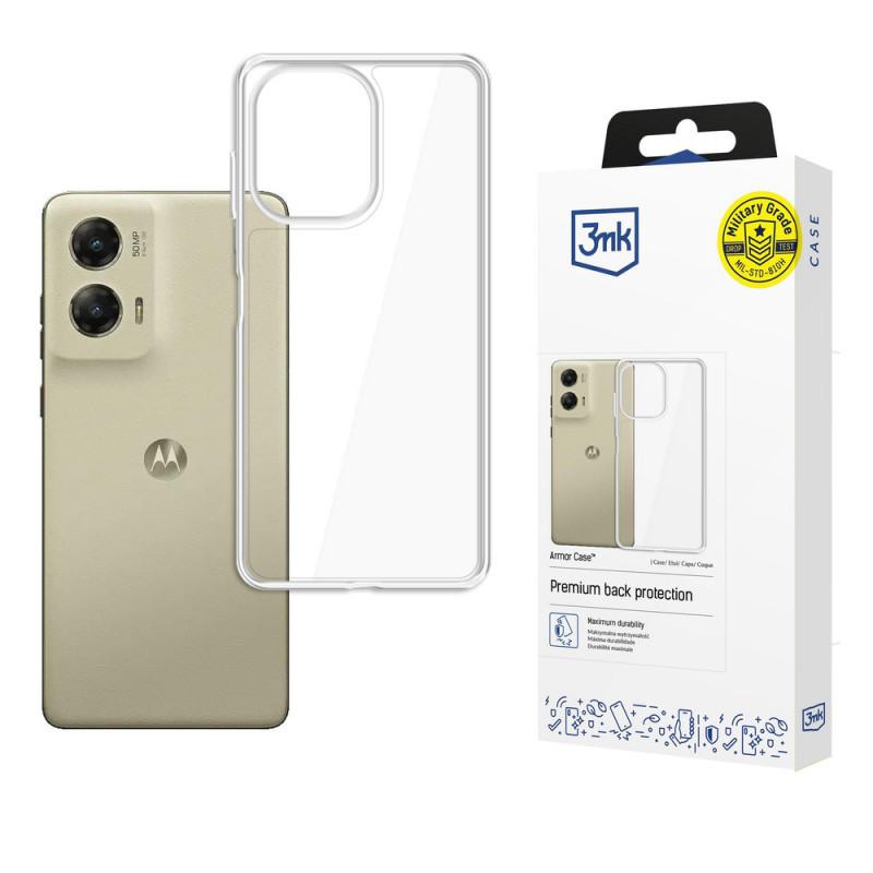 3MK Armor Case išmaniojo telefono dėklas, skirtas Motorola Moto G Stylus 2024, permatomas