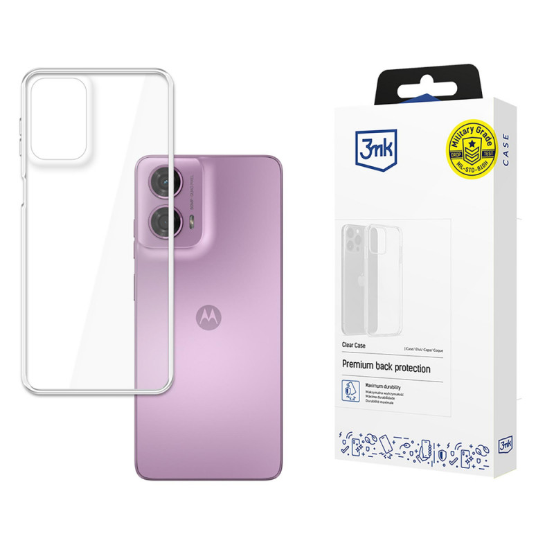 3MK Clear Case išmaniojo telefono dėklas skirtas Motorola Moto G24, permatomas