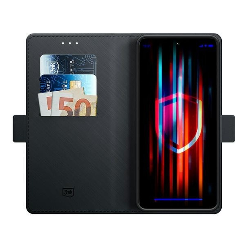 3MK Wallet Case dėklas-su pinigine, skirtas Xiaomi Redmi Note 13 5G, juodas