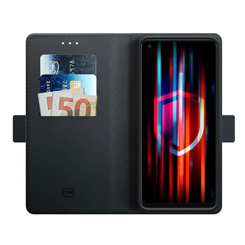 3MK Wallet Case dėklas-su pinigine, skirtas Oppo A78 4G, juodas